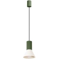 Sollux Lighting Estria lampa wisząca 1x10 W zielona/beżowa SL.1872