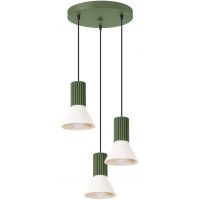 Sollux Lighting lampa wisząca 3x10 W zielona/beżowa SL.1873