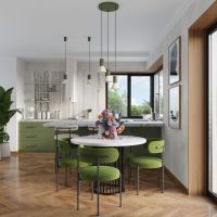 Sollux Lighting Estria lampa wisząca 3x10 W zielona/beżowa SL.1873