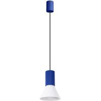 Sollux Lighting Estria lampa wisząca 1x10 W biała-niebieska SL.1874