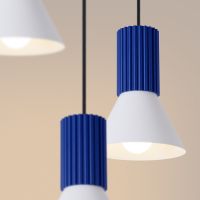 Sollux Lighting Estria lampa wisząca 3x10 W biała/niebieska SL.1875