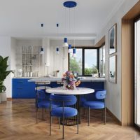 Sollux Lighting Estria lampa wisząca 3x10 W biała/niebieska SL.1875