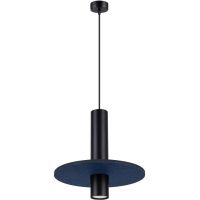 Sollux Lighting Pelta lampa wisząca 1x10 W czarna/niebieska SL.1884
