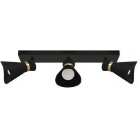 Strühm Loreta lampa podsufitowa 3x35 W czarna/złota 04223