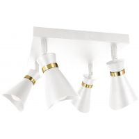 Strühm Loreta lampa podsufitowa 4x35 W biała-złota 04321