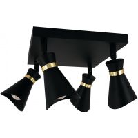 Strühm Loreta lampa podsufitowa 4x35 W czarna-złota 04322