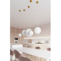 Sollux Lighting Ugo 30 lampa wisząca 1x60W biała/złota SL.0716