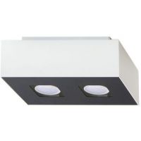 Sollux Lighting Mono lampa podsufitowa 2x40W biała/czarna SL.0067