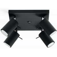 Sollux Lighting Ring lampa podsufitowa 4x40W czarna SL.0094
