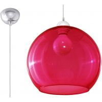 Sollux Lighting Ball lampa wisząca 1x60W czerwona SL.0253