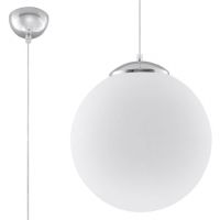 Sollux Lighting Ugo lampa wisząca 1x60W chrom/biała SL.0265