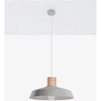 Sollux Lighting Afra lampa wisząca 1x60W szara SL.0282