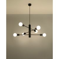 Sollux Lighting Duomo lampa wisząca 6x60W czarna SL.0305