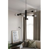 Sollux Lighting Duomo lampa wisząca 6x60W czarna SL.0305