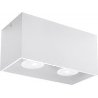 Sollux Lighting Quad Maxi lampa podsufitowa 2x40W biała SL.0380