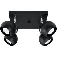 Sollux Lighting Oculare 4 lampa podsufitowa 4x40W czarna SL.0446