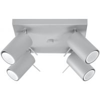 Sollux Lighting Ring 4 lampa podsufitowa 4x40W szara SL.0452