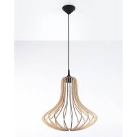 Sollux Lighting Elza lampa wisząca 1x60W drewno naturalne SL.0641