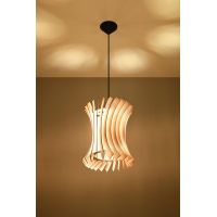 Sollux Lighting Oriana lampa wisząca 1x60W drewno naturalne SL.0642