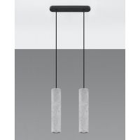 Sollux Lighting Luvo lampa wisząca 2x40W szary/czarny SL.0654