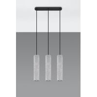 Sollux Lighting Luvo lampa wisząca 3x40W szara SL.0655