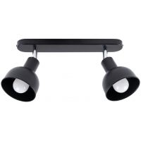 Sollux Lighting Elba lampa podsufitowa 2x15 W czarna SL.1317