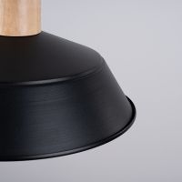 Sollux Lighting Fano lampa wisząca 1x15 W czarna-drewno SL.1322