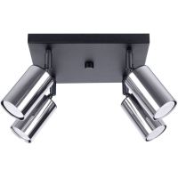 Sollux Lighting Winx lampa podsufitowa 4x10 W czarna-chrom SL.1370