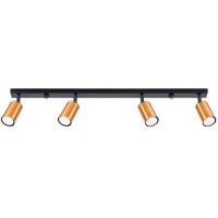 Sollux Lighting Winx lampa podsufitowa 4x10 W czarna-miedź SL.1379