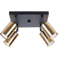 Sollux Lighting Winx lampa podsufitowa 4x10 W czarna-złota SL.1386