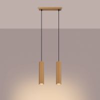 Sollux Lighting Karbon lampa wisząca 2x10 W złota SL.1555