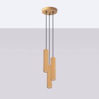 Sollux Lighting Karbon lampa wisząca 3x10 W złota SL.1557