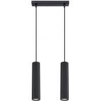 Sollux Lighting Karbon lampa wisząca 2x10 W czarna SL.1574