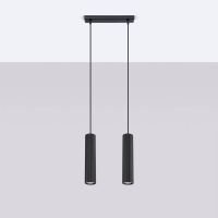 Sollux Lighting Karbon lampa wisząca 2x10 W czarna SL.1574