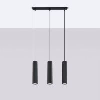 Sollux Lighting Karbon lampa wisząca 3x10 W czarna SL.1575