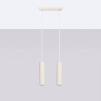 Sollux Lighting Karbon lampa wisząca 2x10 W beżowa SL.1593