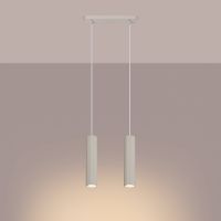 Sollux Lighting Karbon lampa wisząca 2x10 W beżowa SL.1593