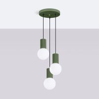 Sollux Lighting Halo lampa wisząca 3x8 W biała-zielona SL.1725