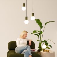 Sollux Lighting Halo lampa wisząca 3x8 W biała-zielona SL.1725