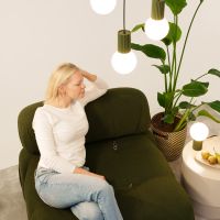 Sollux Lighting Halo lampa wisząca 3x8 W biała-zielona SL.1725