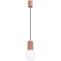 Sollux Lighting Halo lampa wisząca 1x8 W biała-mocca SL.1734