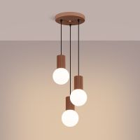 Sollux Lighting Halo lampa wisząca 3x8 W biała/mocca SL.1735