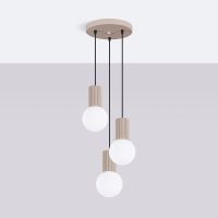 Sollux Lighting Halo lampa wisząca 3x8 W biała/taupe SL.1745