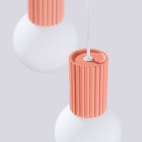 Sollux Lighting Halo lampa wisząca 3x8 W biała/brzoskwiniowa SL.1755