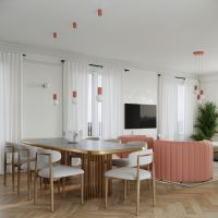 Sollux Lighting Halo lampa wisząca 3x8 W biała/brzoskwiniowa SL.1755