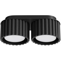 Sollux Lighting Aura lampa podsufitowa 2x10 W czarna SL.1788