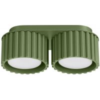 Sollux Lighting Aura lampa podsufitowa 2x10 W zielona oliwkowa SL.1798