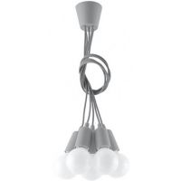 Sollux Lighting Diego lampa wisząca 5x60W szara SL.0577