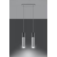 Sollux Lighting Borgio lampa wisząca 2x40W beton/biała SL.0648