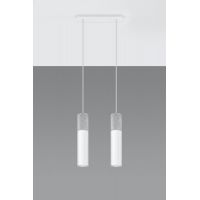 Sollux Lighting Borgio lampa wisząca 2x40W beton/biała SL.0648